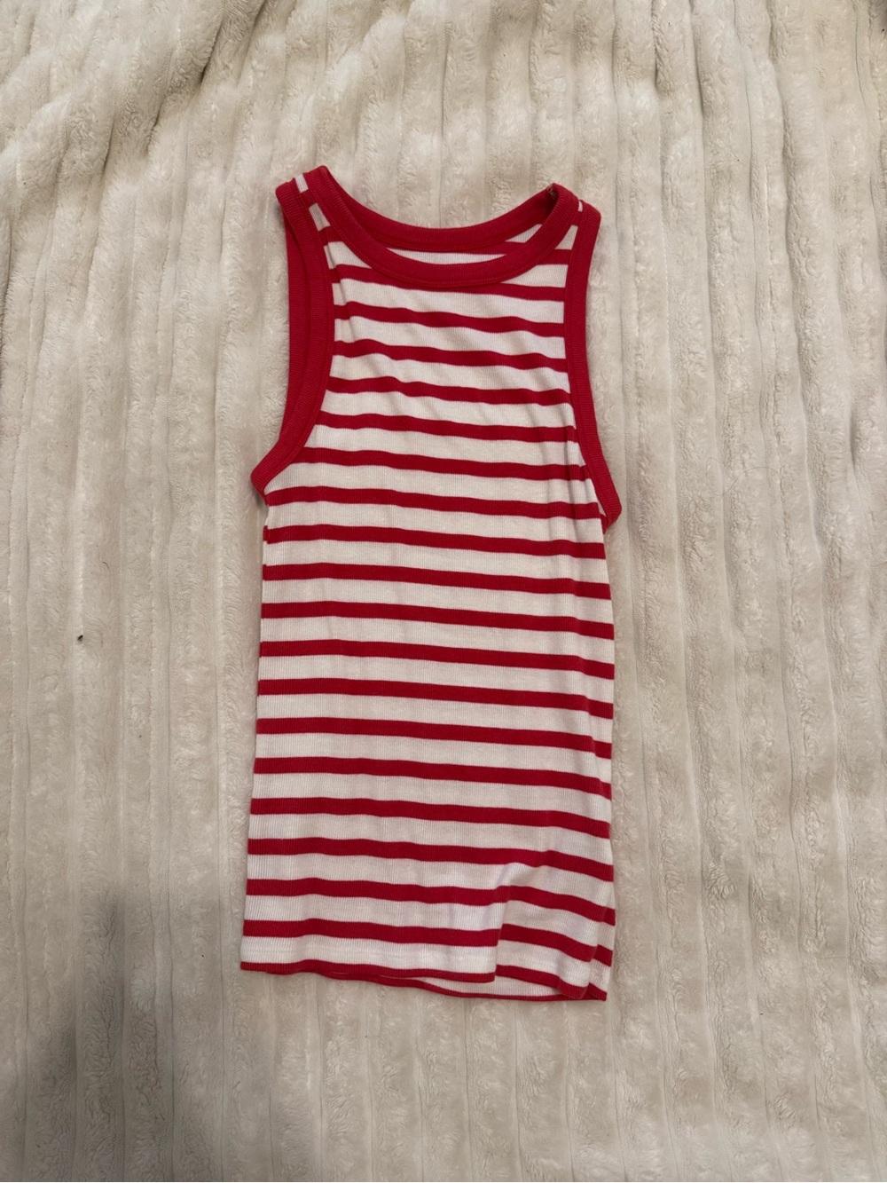 a new day Red & White Striped Girls' Tank Top